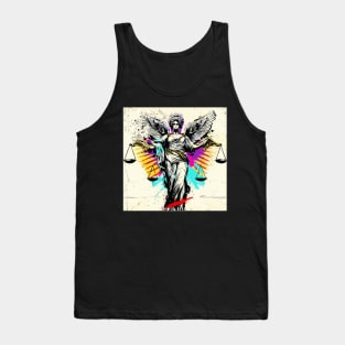 Street Art pop art graffiti justice god themis Tank Top